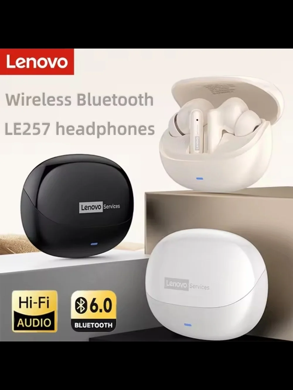 Lenovo True Wireless Earbuds - Pearl White
